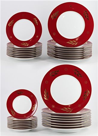 Manifattura di Limoges, Jean Louis Coquet. Parte di servizio da tavola in porce