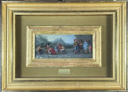 Ignoto"Scena di genere"
olio su tavola (cm 14x29)
in cornice (difetti)