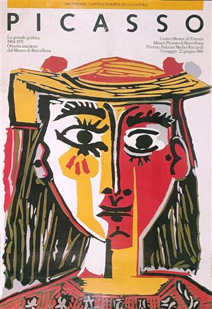 PICASSO PABLO Malaga (Spagna) 1881 Picasso 1986 Poster originale vintage...