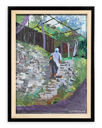 MARIO BERRINO (1920-2011) - Ritorno dopo il lavoro nei campi, 1971