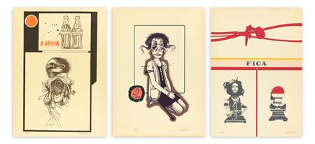GIUSEPPE GUERRESCHI (1929-1985) - Lotto unico composto da 3 litografie

