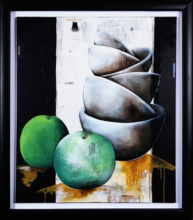 Al retro firma e titolo. Cornice presente.