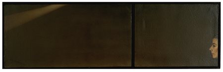 Opera unica composta da due tele in un'unica cornice. Al retro firma, titolo...