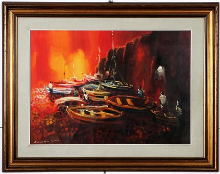 Firma in basso a sinistra. Al retro firma e timbro Fratelli Orler, Favaro...