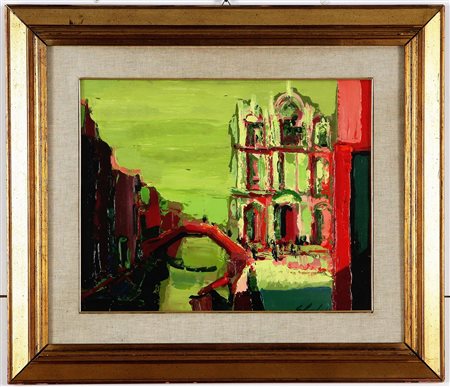 Firma in basso a destra. Al retro timbro dell'artista con un numero...