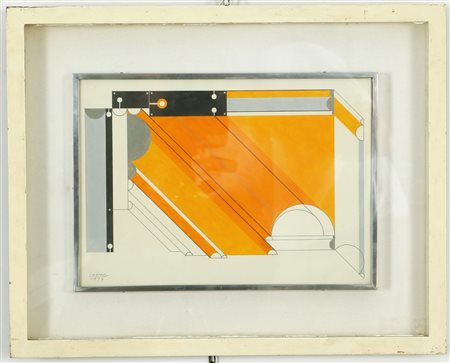 Firma e data in basso a destra. Al retro reca il cartiglio della galleria "4...