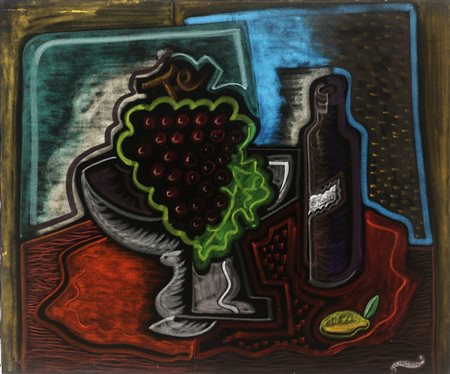 Firma in basso a destra. Al retro cartiglio Pippo Oriani con dati...