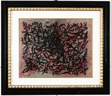 Firmata e datata in basso a sinistra. Cornice presente.