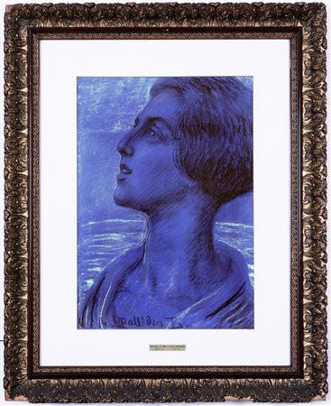 Firmato in basso a carboncino. Cartiglio della "Galleria d'Arte Moderna del...