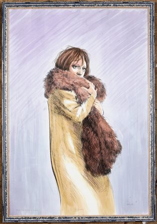 Tiratura, titolo e firma in basso a matita. Al retro timbro e firma...