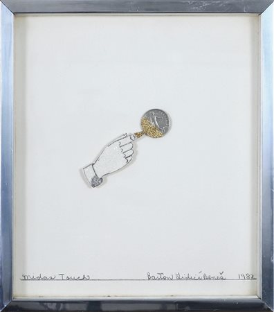 Titolo, firma e anno in basso a matita. Al retro a matita: "5-6-82-A"....