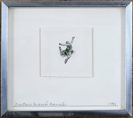 Firma e anno in basso a matita. Al retro a matita: "5-12-81-A" Cornice presente.