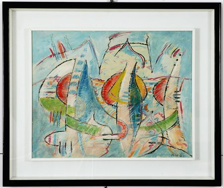 Firnato in basso a destra Cornice presente.