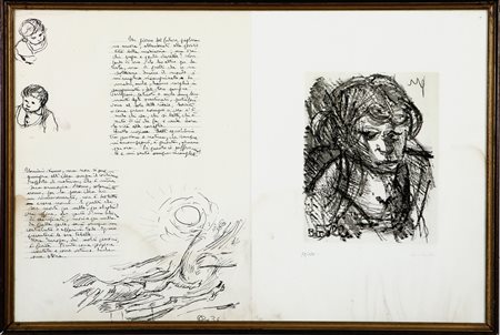 Tiratura: 72/150 Tiratura e firma "Zeno Birolli" in basso a destra. Al retro:...