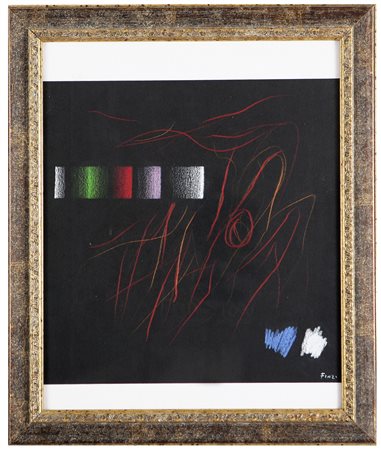 Firma in basso a destra. Autentica dell'artista su fotografia. Cornice presente.