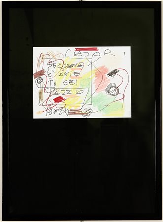 Firmato in alto al centro. Autentica dell'artista su fotografia.