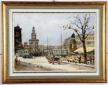 Firma in basso a destra. Al retro firma e titolo. Autentica su fotografia...