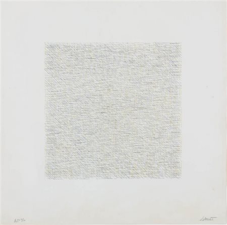 SOL LEWITT 1928 - 2007 " Linee di One Inch, quattro direzioni, quattro...
