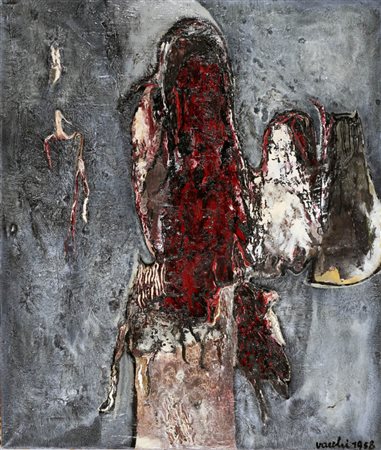 SERGIO VACCHI 1925 " Figure seconde del mattino ", 1958 Olio su tela, cm. 150...