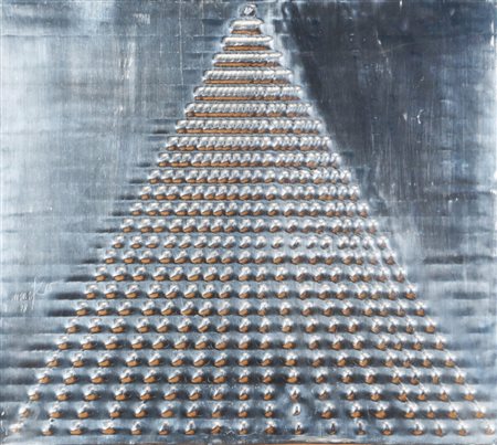 HEINZ MACK 1931 Senza titolo, 1965 Alluminio con rilievi, cm. 37 x 41,5...