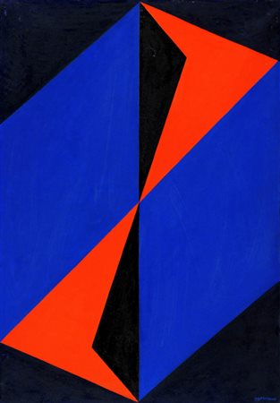 GALLIANO MAZZON 1896 - 1978 " Tensioni simultanee ", 1973 Olio su tela, cm....