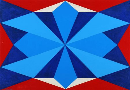 GALLIANO MAZZON 1896 - 1978 " Composizione ", 1973 Olio su tela, cm. 70 x 100...