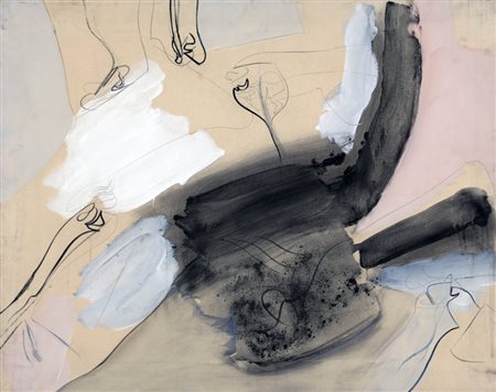 RENATO VOLPINI 1934 Senza titolo, 1960 Olio su tela, cm. 80 x 100 Firmato e...