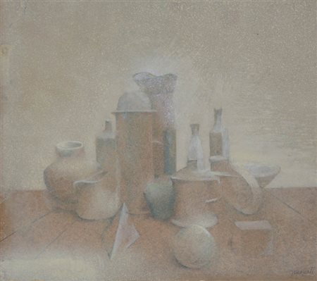 CARLO GUARIENTI 1923 " Natura morta ", 1998 Tecnica mista su tavola, cm. 41 x...