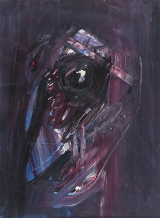 PIERO RUGGERI 1930 - 2009 " Uomo ", anni 70 Olio su tela, cm. 40 x 30 Firmato...