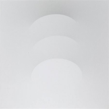 TURI SIMETI 1929 " Tre ovali bianchi ", 2013 Acrilico su tela sagomata, cm....