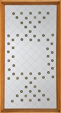 MANFREDO MASSIRONI 1937 - 2011 " Struttura visiva ", 1961 Rondelle in ottone,...