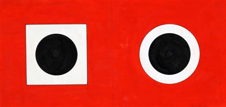 MARIO BALLOCCO 1913 - 2008 " Interazione tra figura e sfondo ", 1960 Tempera...