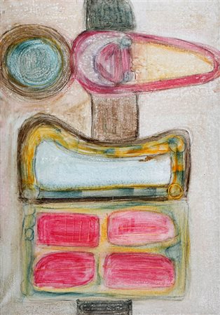 EZIO GRIBAUDO 1929 Senza titolo, anni 60 Olio su tela, cm. 100 x 70 Firmato...