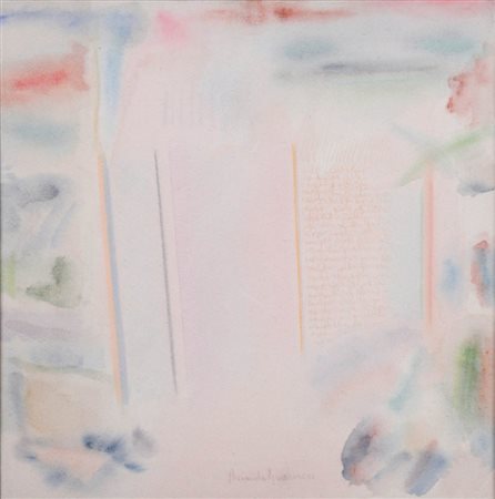 RICCARDO GUARNERI 1933 " Inclinazione cinque/18 " Tecnica mista su tela, cm....