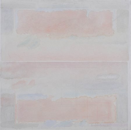 RICCARDO GUARNERI 1933 " Sperare nel rosa ", 1988 Tecnica mista su tela, cm....