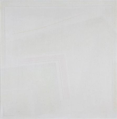 RICCARDO GUARNERI 1933 " Gradazioni di angoli ", 1971 Tecnica mista su tela,...