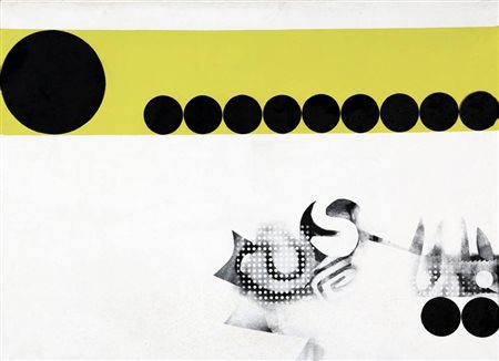 JACK CLEMENTE 1926 - 1976 Senza titolo, 1965 Tecnica mista su tela, cm. 97 x...