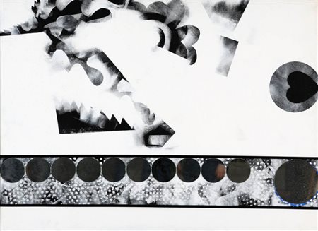 JACK CLEMENTE 1926 - 1976 Senza titolo, anni 60 Tecnica mista e collage di...