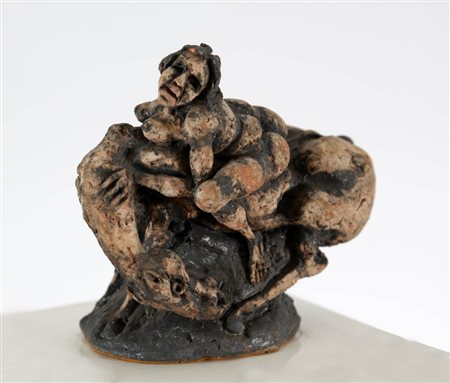 AGENORE FABBRI 1911 - 1998 Senza titolo Scultura terracotta, cm. 12 x 12 x 7...