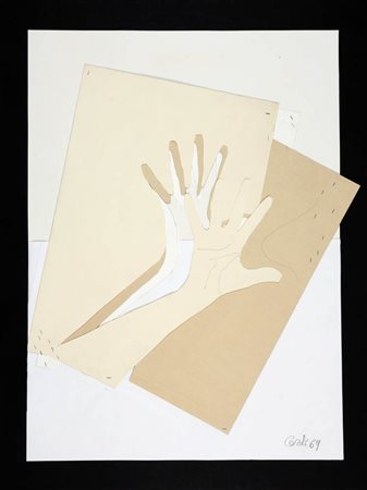 MARIO CEROLI 1938 Senza titolo, 1969 Matita e collage di cartoncini su carta,...
