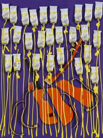 FERNANDEZ ARMAN 1928 - 2005 Senza titolo, 2003 Chitarra scomposta e tubetti...