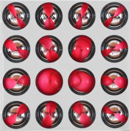 FRANCO COSTALONGA 1933 " Oggetto cromocinetico ", anni '70 Assemblaggio, 12...