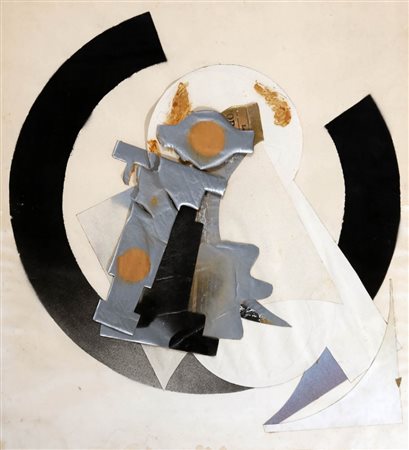 PAOLO SCHIAVOCAMPO 1924 Senza titolo, 1966 Tecnica mista e collage su carta,...