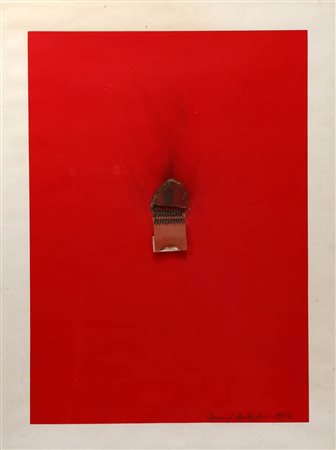 BERNARD AUBERTIN 1934 Senza titolo, 1974 Collage di fiammiferi bruciati su...