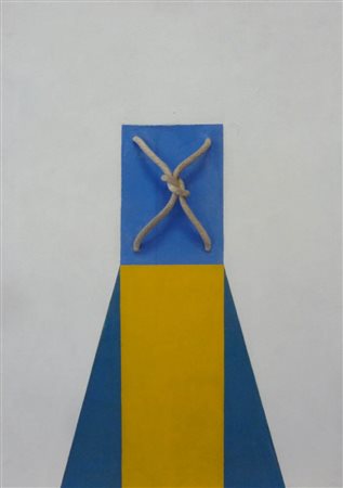 JACK CLEMENTE 1926 - 1976 Senza titolo, 1966 Acrilico e corde su tela, cm....