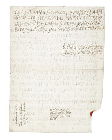 d'Aragona Re di Napoli Federico, Lettera autografa inviata alla Regina...