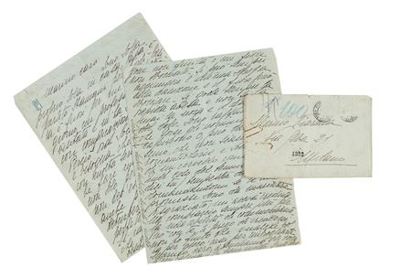 Mussolini Edda, 4 lettere autografe inviate al giovane amico Marino Viarana....