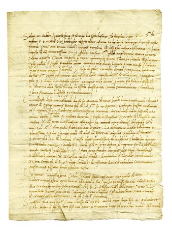 Vespucci Guidantonio, Lettera autografa firmata Guidantonius Vespucci orator...
