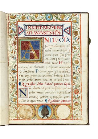 Regula Beati Augustini episcopi. Fine XVI – inizio XVII secolo. Manoscritto...