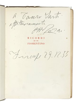 Rosai Ottone, Raccolta di 8 opere di e su Ottone Rosai. XX secolo. Compongono...